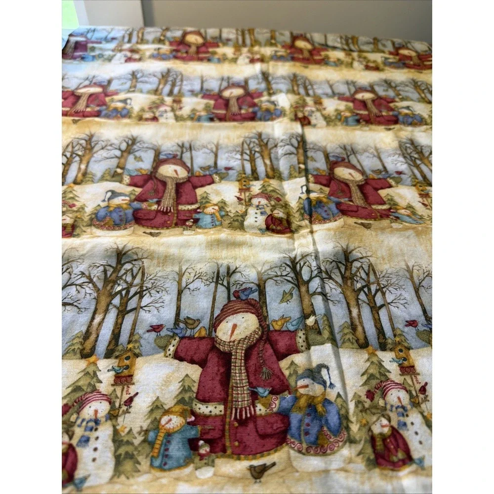 Winter‎ Magic Fabric 1/2 Yard Debi Hron Snowmen Woodland